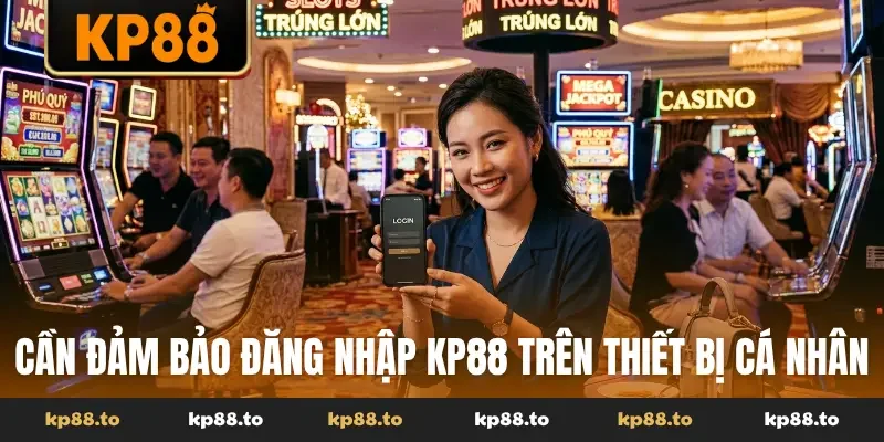 Cần đảm bảo đăng nhập KP88 trên thiết bị cá nhân