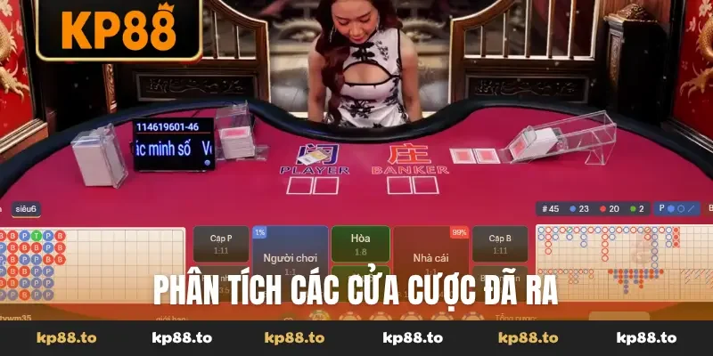Phân tích các cửa cược đã ra